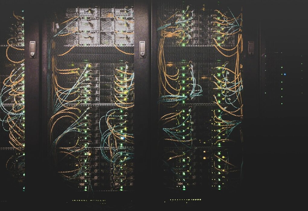 Sealed server drawer with frosted glass and padlock motif in a cool datacenter, no people.