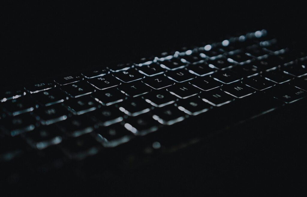 Face-free dark keyboard glow for Cursor Rollouts and Security Review