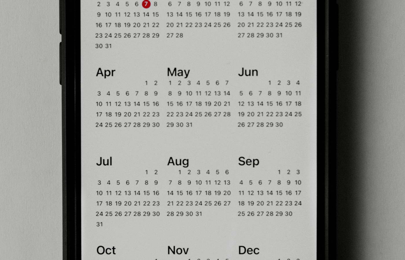 Face-free phone calendar still for Ferry Health care booking logistics, Sep 16 2026
